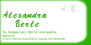 alexandra berle business card